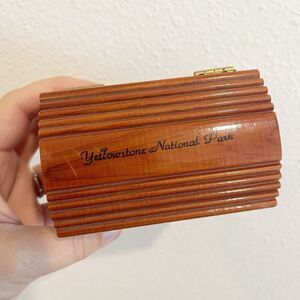 Yellowstone National Park Cedar Trinket Box Wood Small Outdoor Travel Hiking